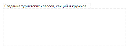 Создание туристских классов, секций и кружков