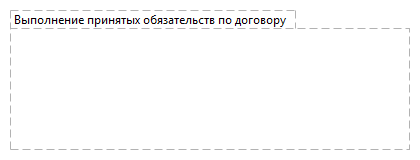 Выполнение принятых обязательств по договору 