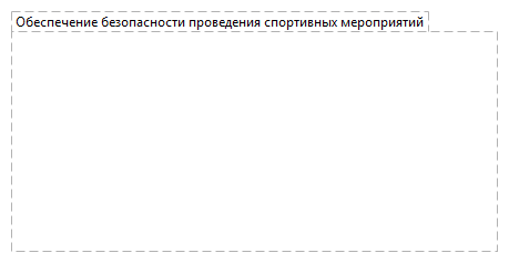 Обеспечение безопасности проведения спортивных мероприятий