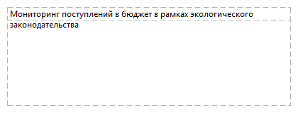 Мониторинг поступлений в бюджет в рамках экологического законодательства