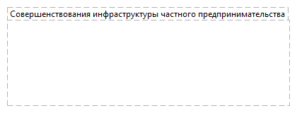 Совершенствования инфраструктуры частного предпринимательства