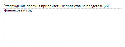 Утверждение перечня приоритетных проектов на предстоящий финансовый год