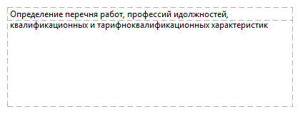 Определение перечня работ, профессий и должностей, квалификационных и тарифноквалификационных характеристик