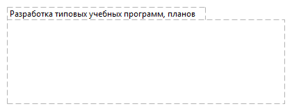 Разработка типовых учебных программ, планов