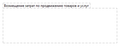 Возмещение затрат по продвижению товаров и услуг